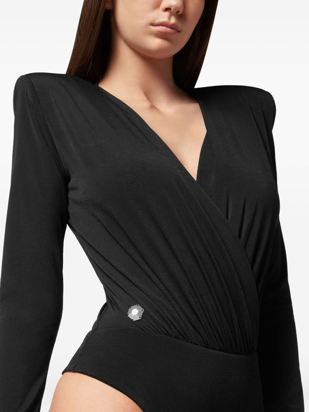 padded-shoulder bodysuit - 4