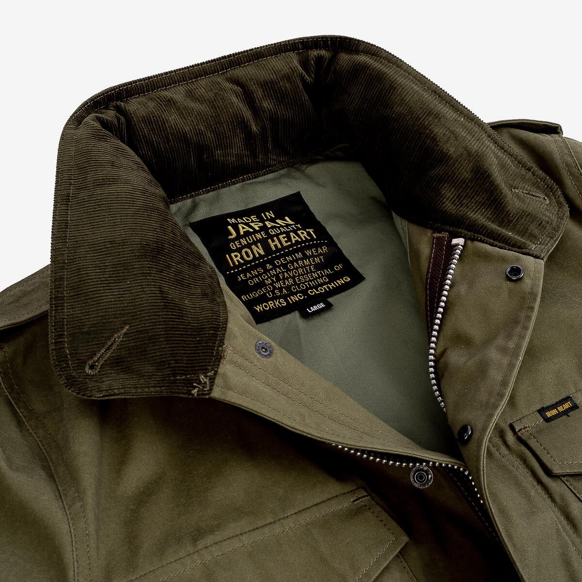 Oiled Cotton M-65 Jacket - Olive - 9