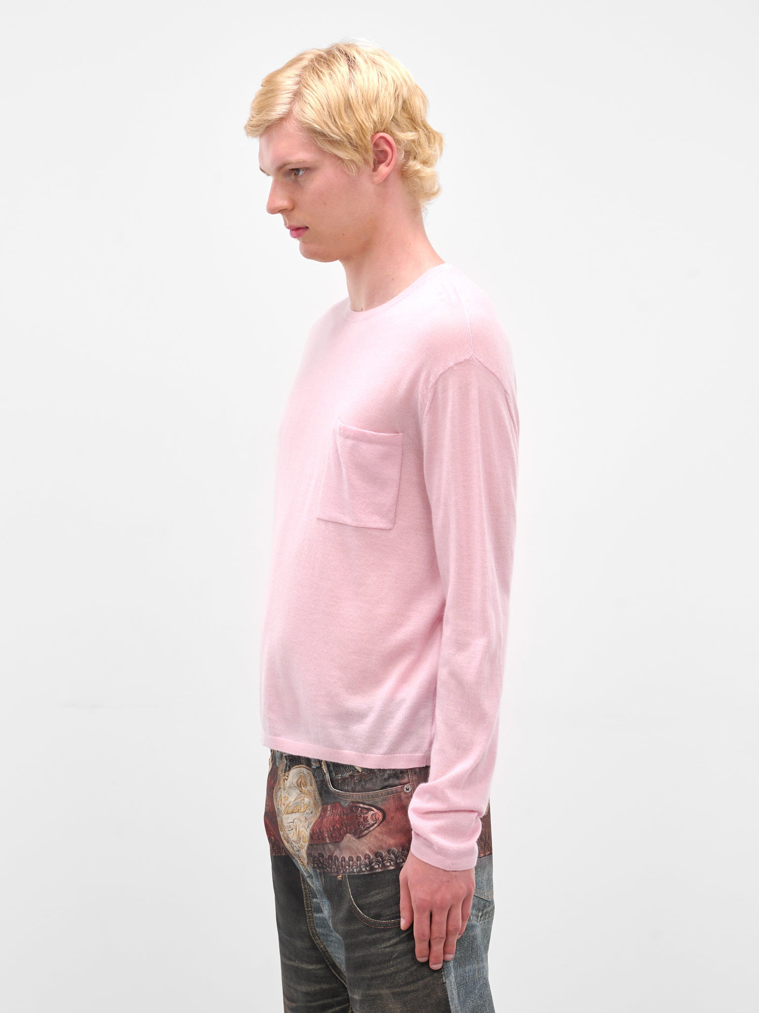 Pink Cashmere Knit Long Sleeve - 2