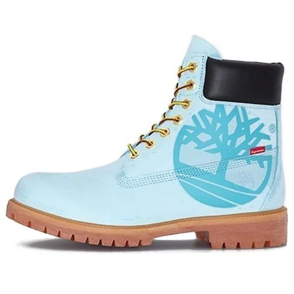 Timberland x Supreme 6 Inch Waterproof Boots 'Blue with Logo' A2MTD - 1