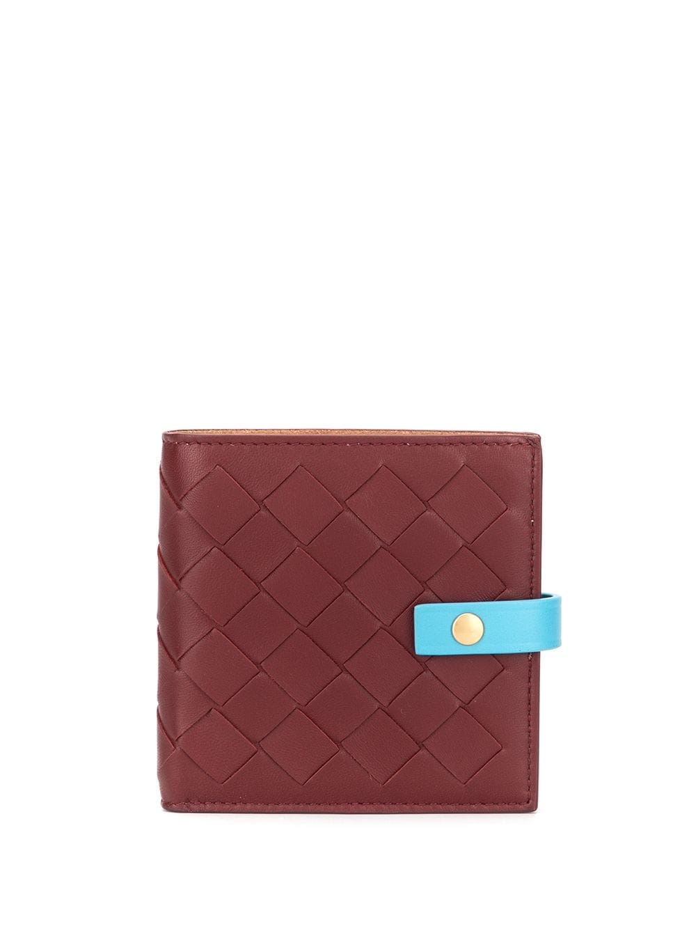 intrecciato weave foldover wallet - 1