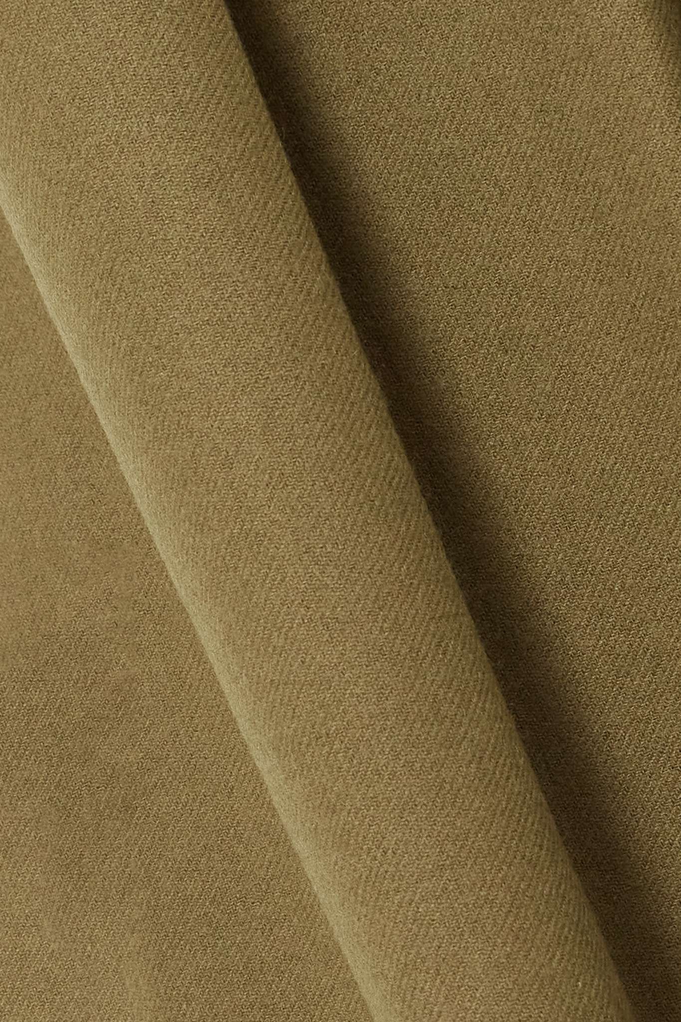 Pleated wool-blend twill wide-leg pants - 4