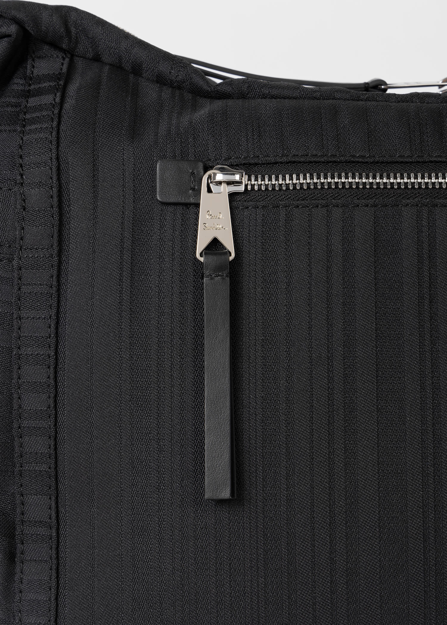 Black Shadow Stripe-embossed leather cross-body bag, Paul Smith