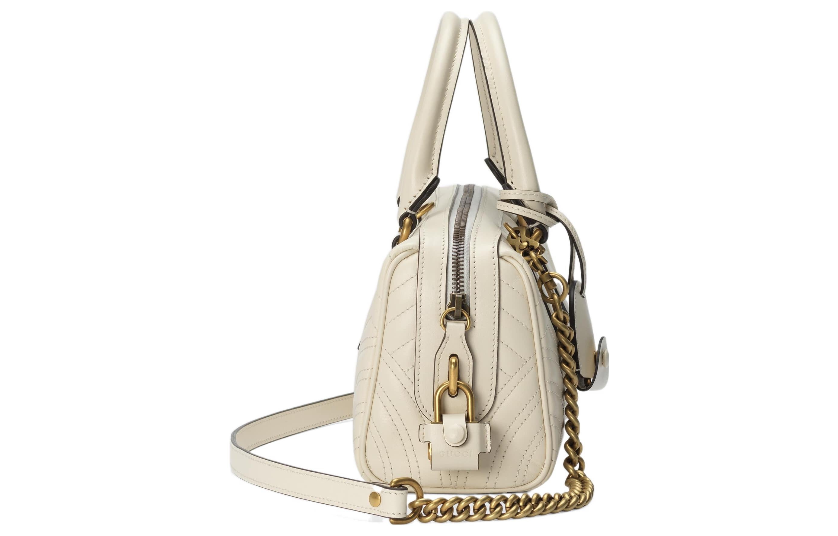 (WMNS) Gucci GG Marmont Small Top Handle Bag 'White' 746319-AABZB-9022 - 4