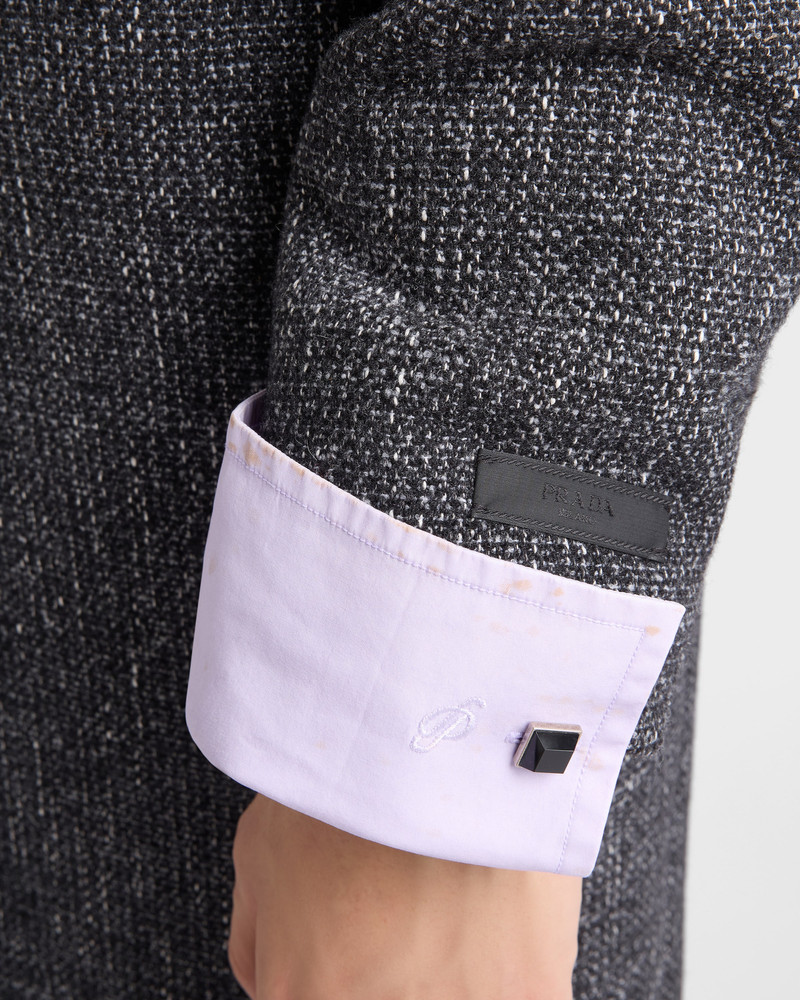 Single-breasted wool blend coat 6