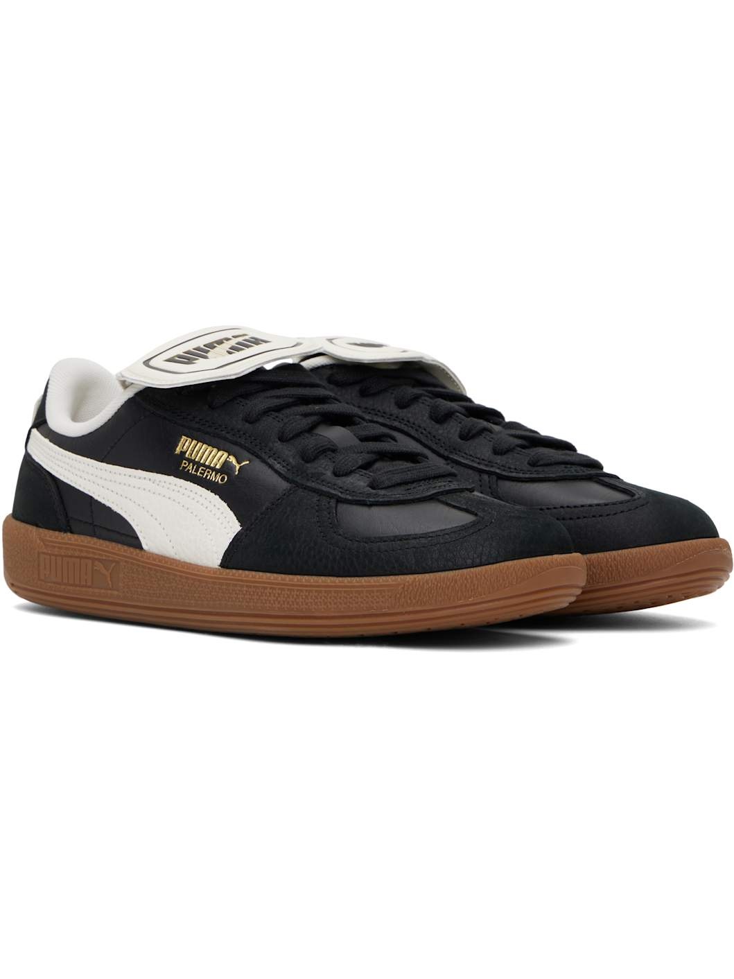 Black & White Palermo Sneakers - 4