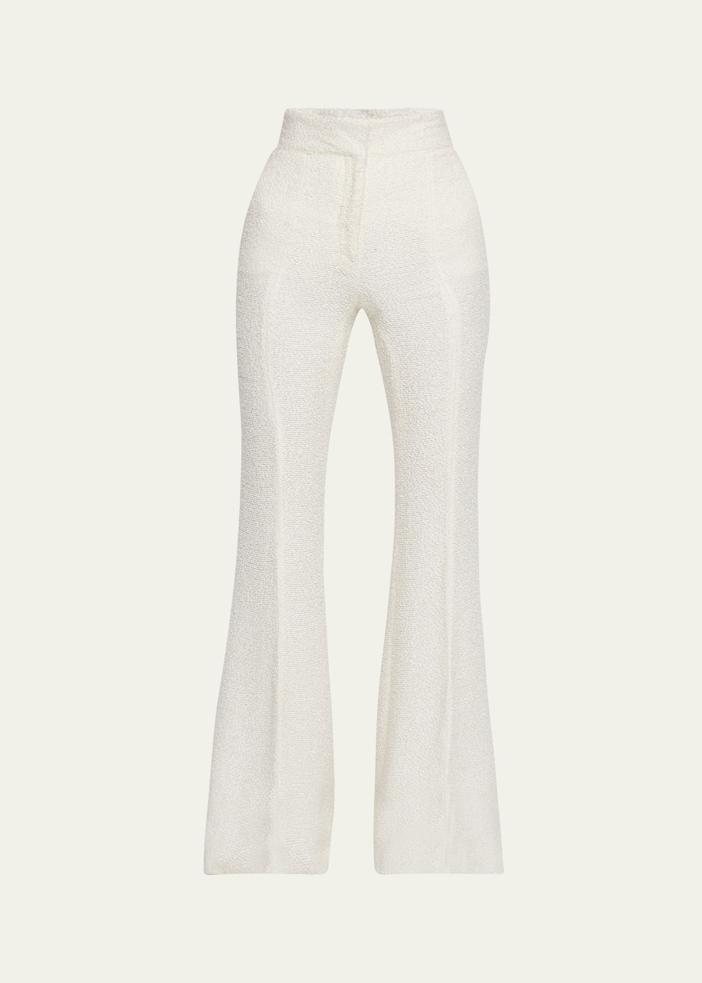 Rhein Flared Textured Silk Pants - 1