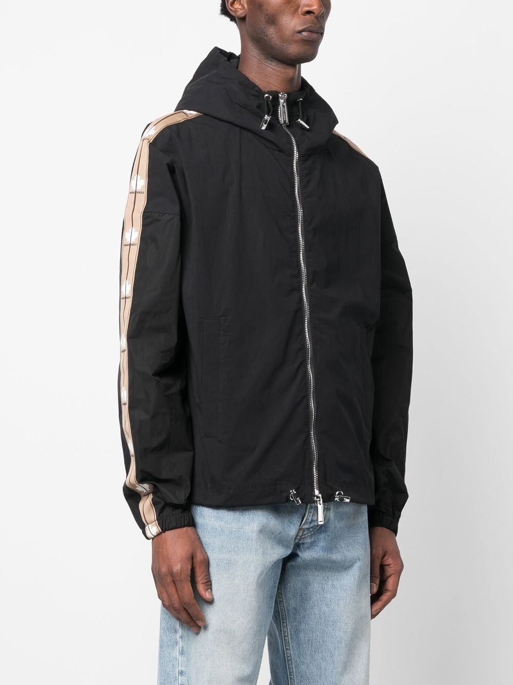 contrast-panel lightweight jacket - 3