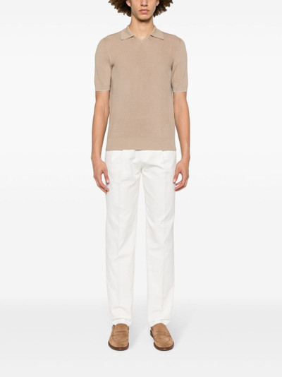 Brunello Cucinelli mid-rise twill tailored trousers outlook