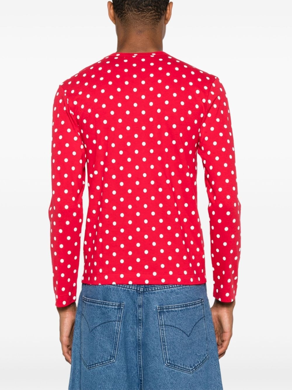 polka-dot cotton T-shirt - 5