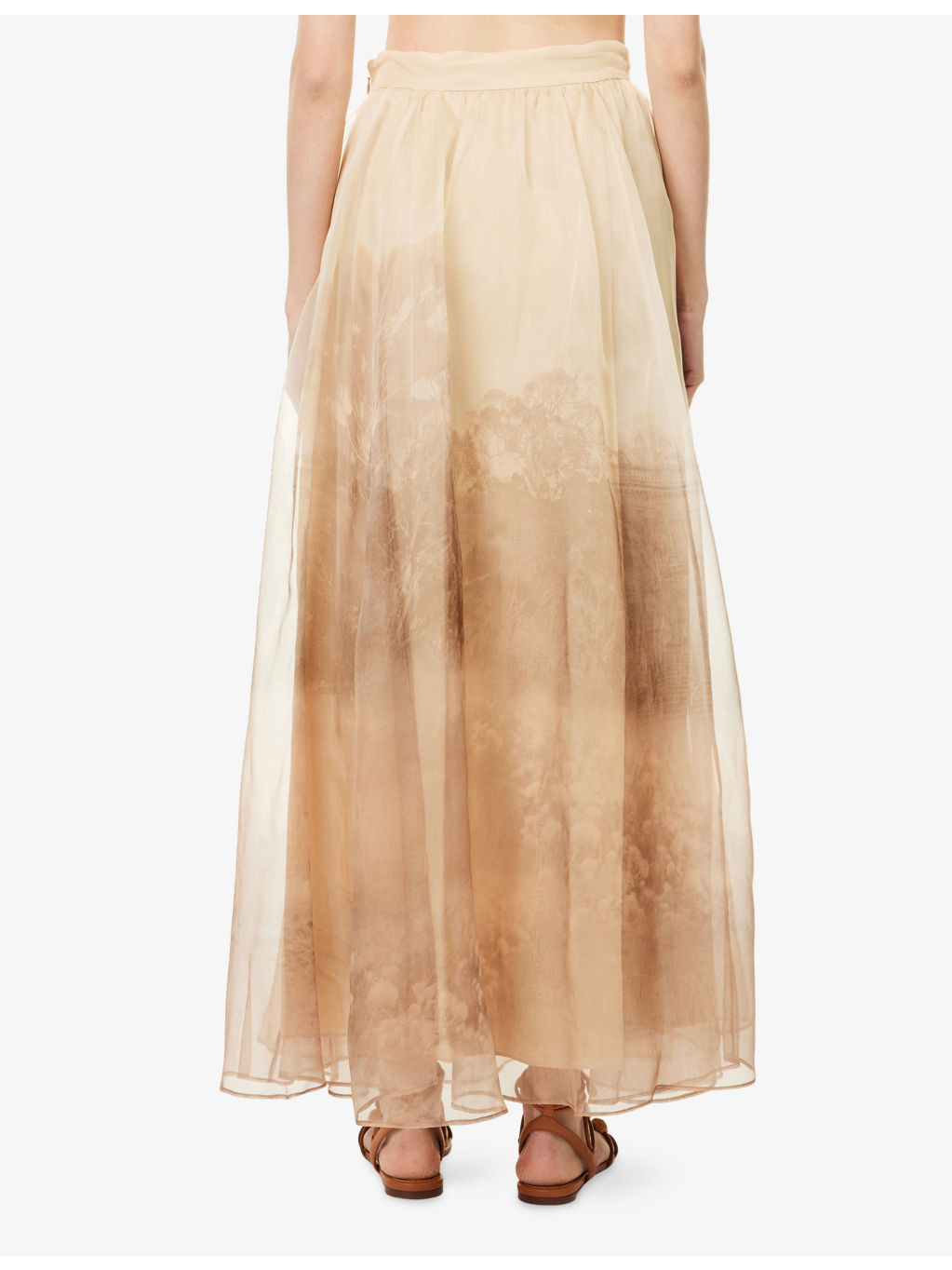 Memento Printed Silk Maxi Skirt - 4
