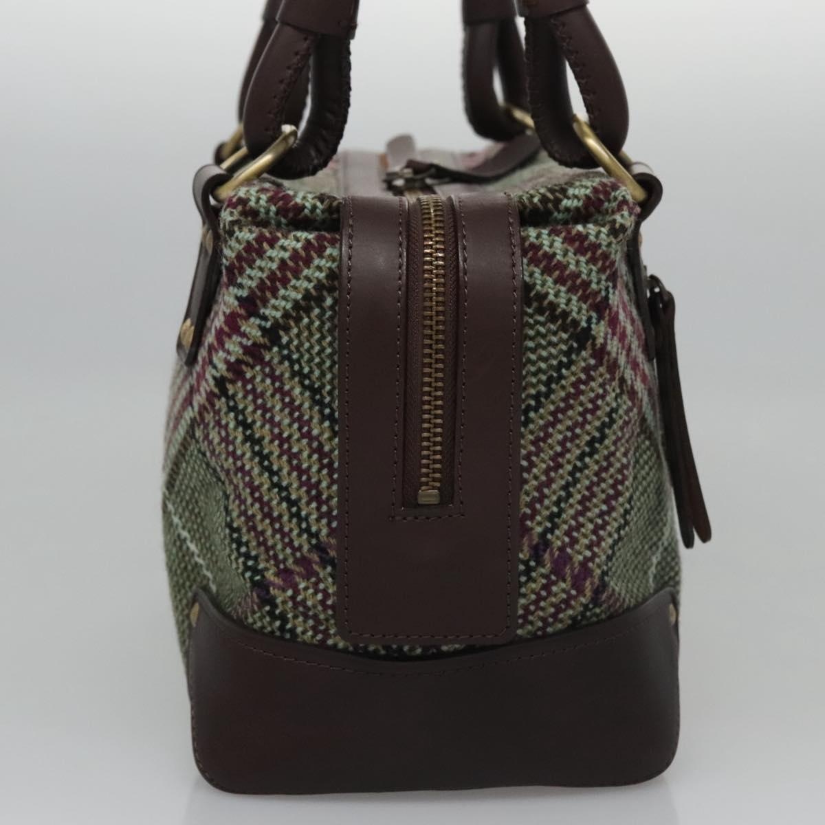 Burberry Nova Check Hand Bag Canvas Green - 4