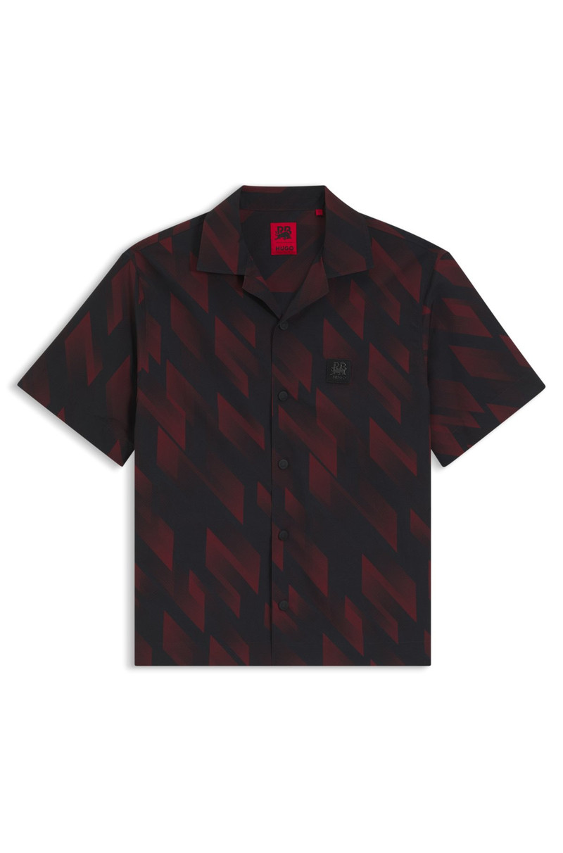 HUGO X RB OVERSIZE-FIT SHIRT WITH PRINTED PATTERN 1