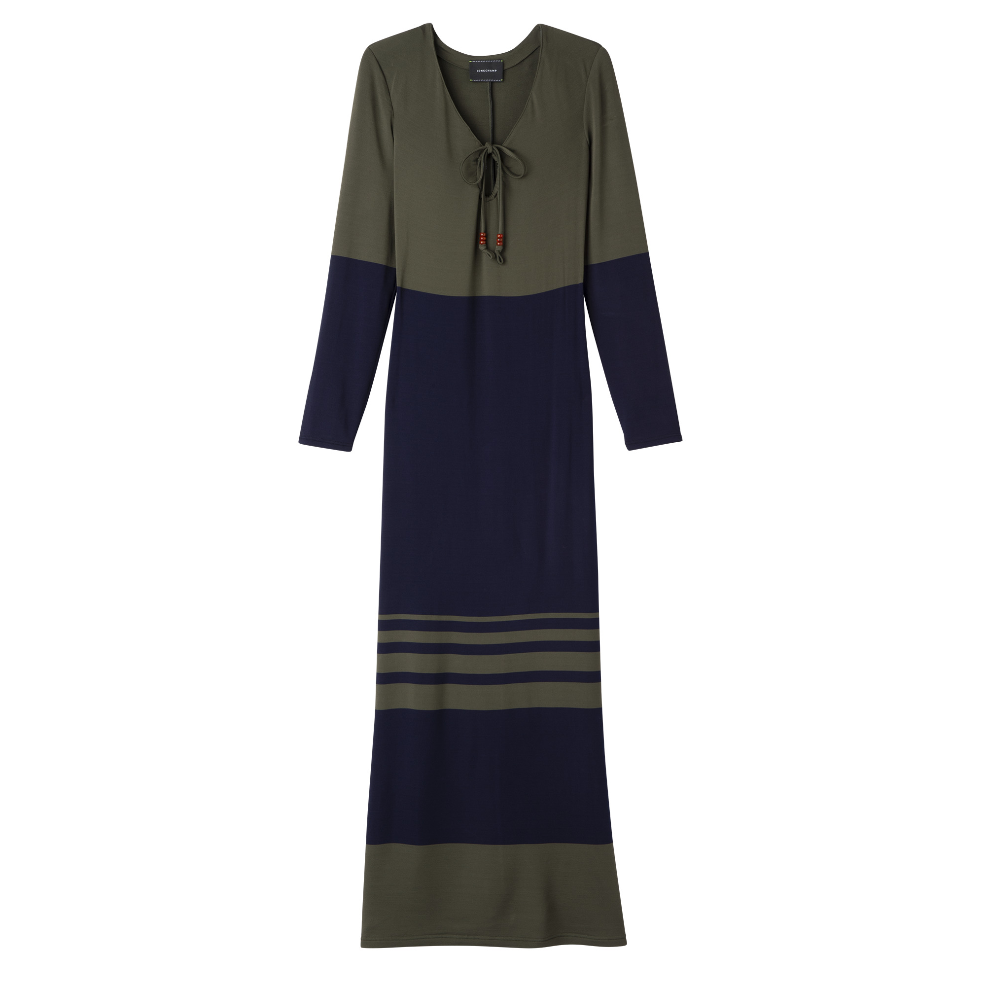 Long dress Navy/Khaki - Jersey - 1