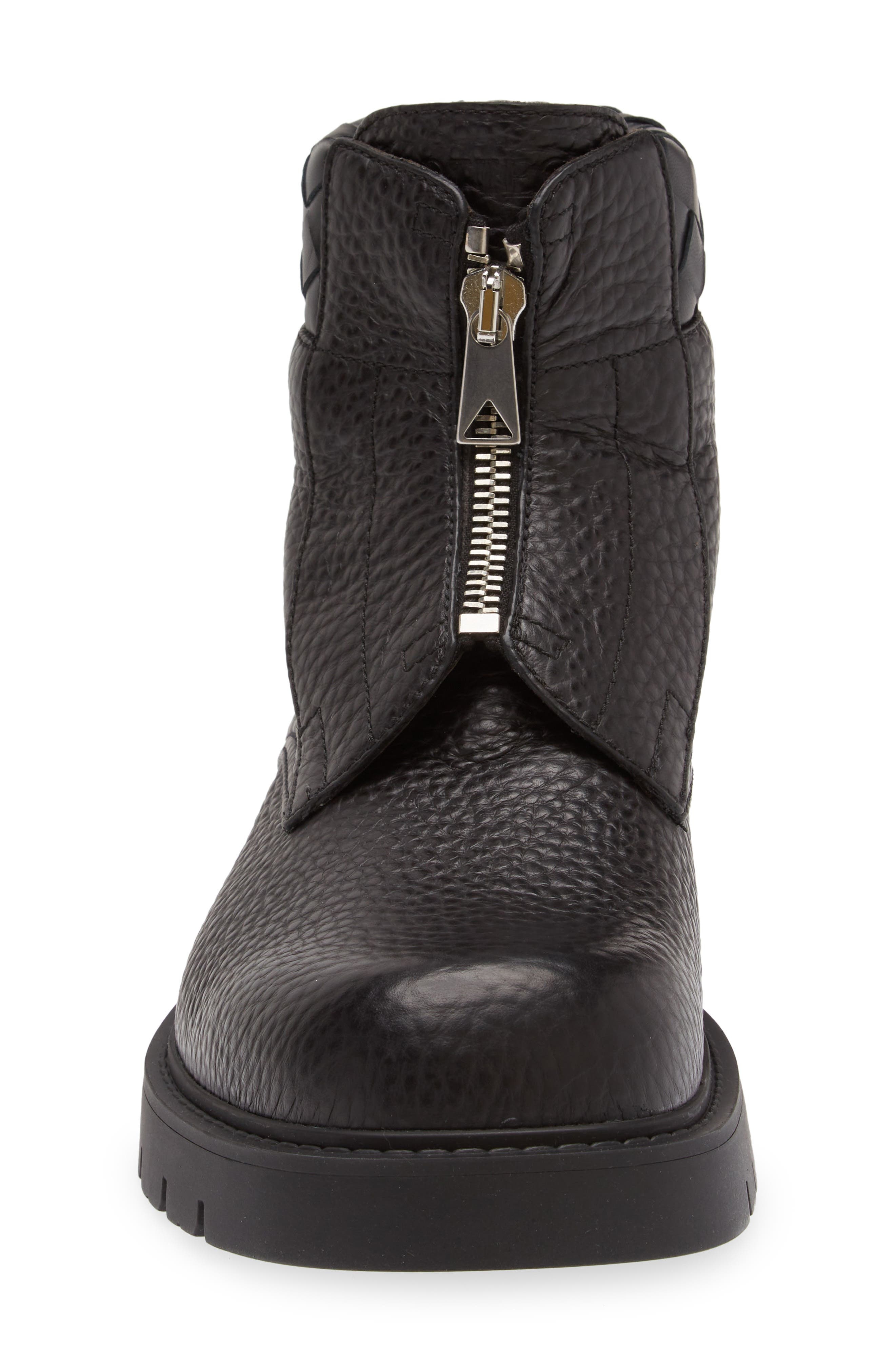 Bottega Veneta Haddock Lug Sole Boot in 1001 Black/Black at Nordstrom - 4
