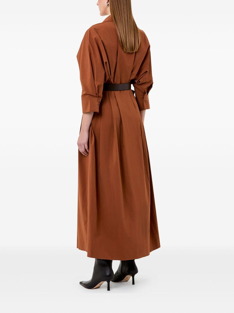 Lanae pleated button-front midi dress 4