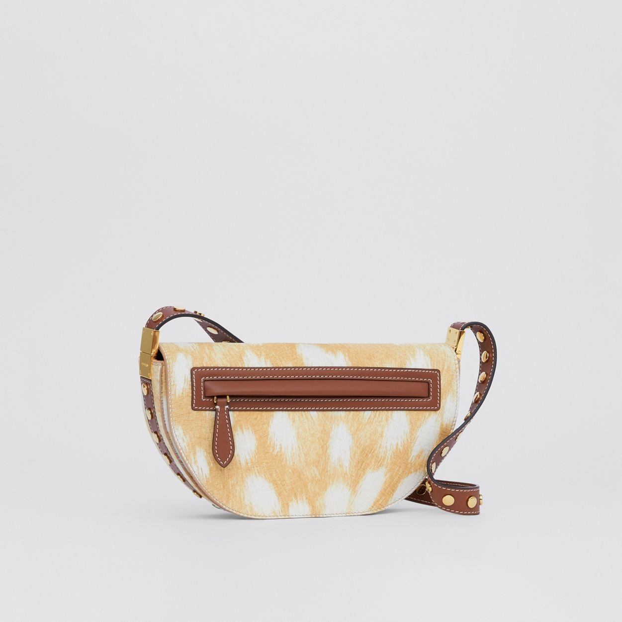 Small Deer Print Calf Hair Olympia Bag - 7