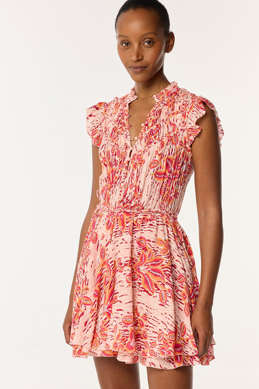 Mini Dress Callie - Pink Exotic Forest - 3