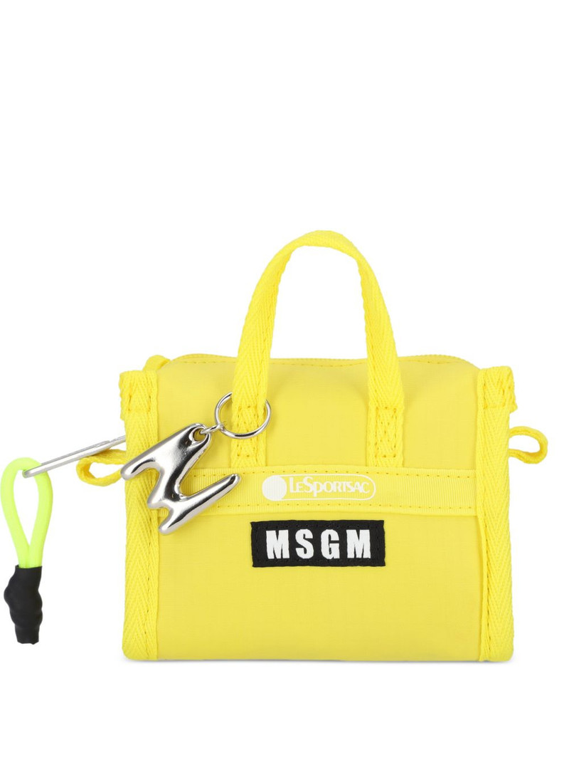 logo plaque top handle tote bag 1