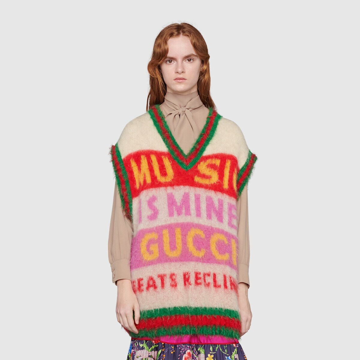 Gucci 100 brushed mohair vest - 3