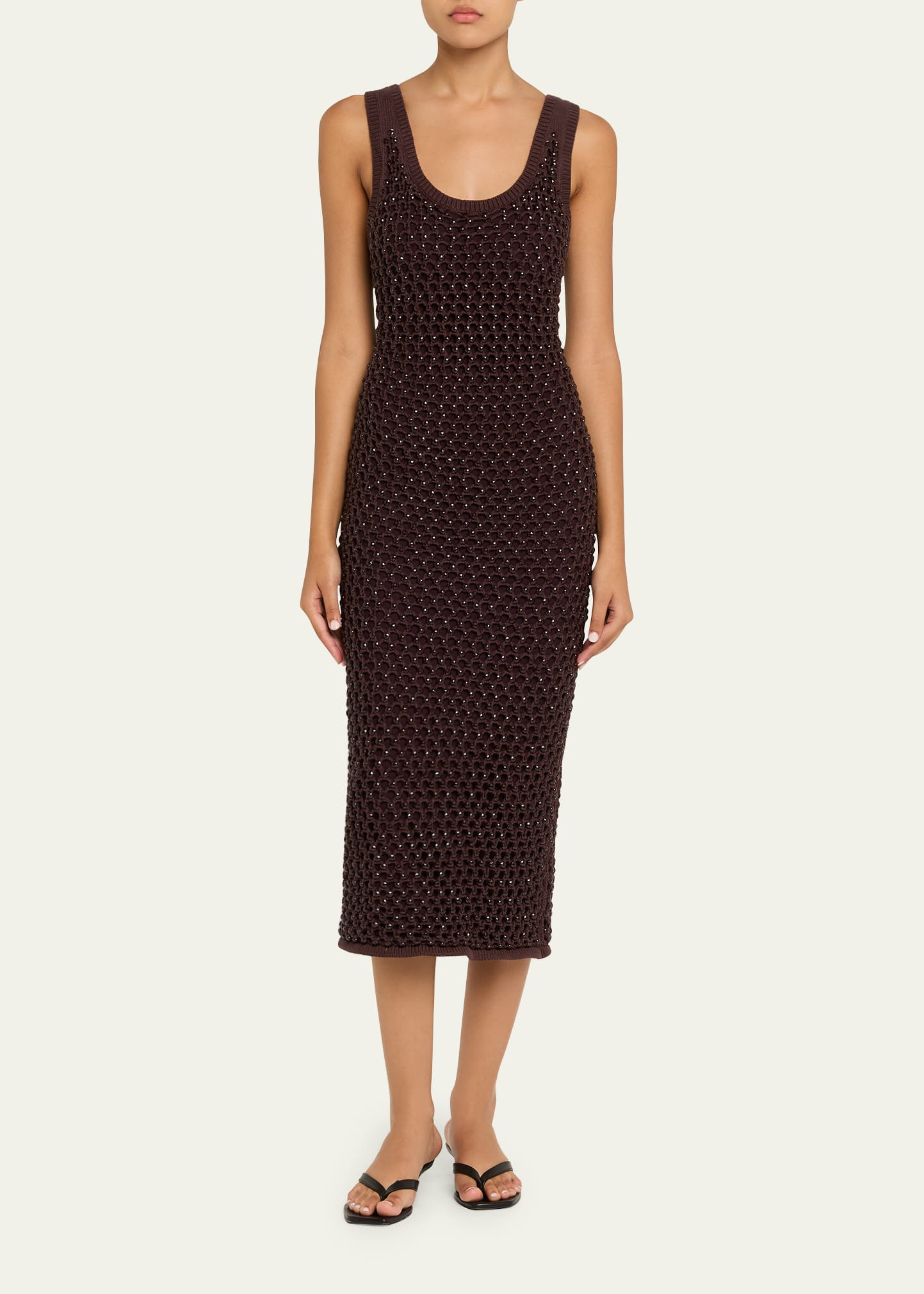 Emin Crystal Mesh Maxi Tank Dress - 2