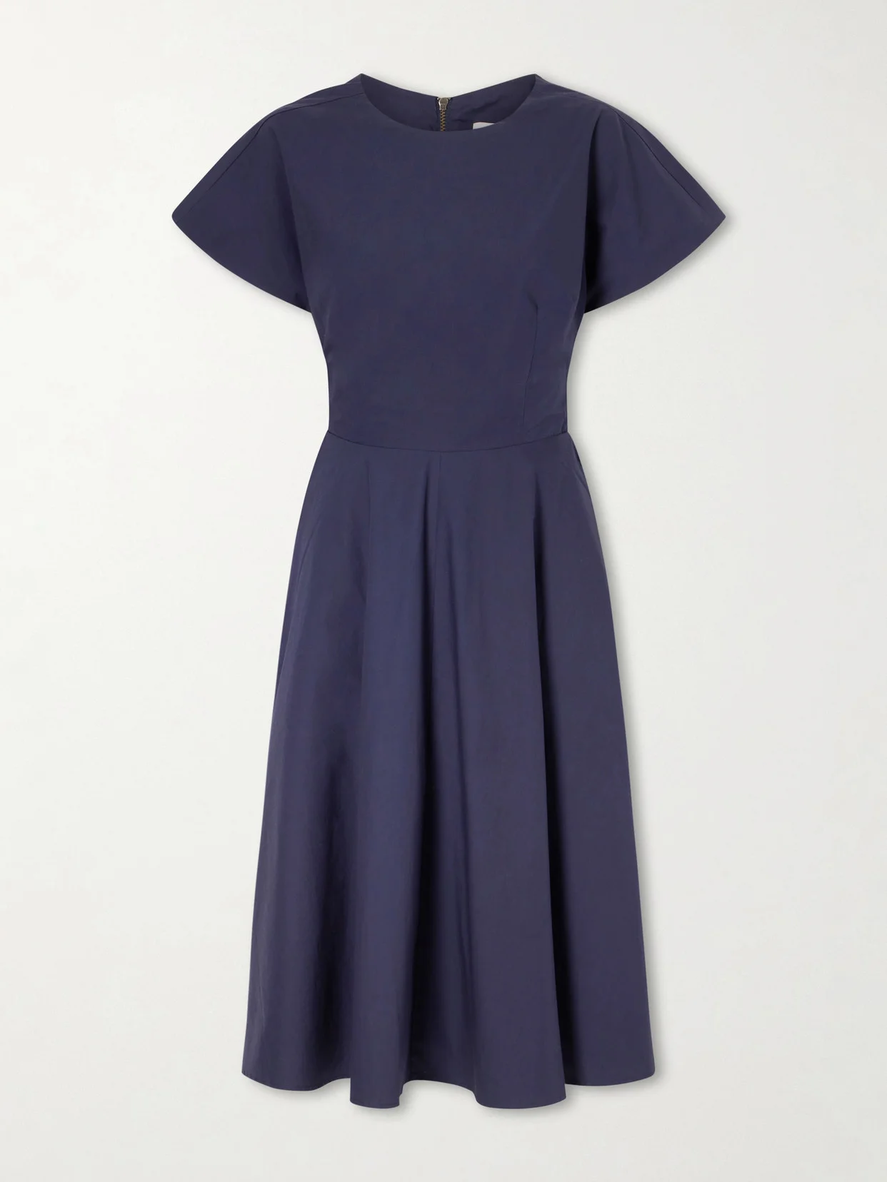 Buttercup Pleated Cotton-taffeta Midi Dress - 1