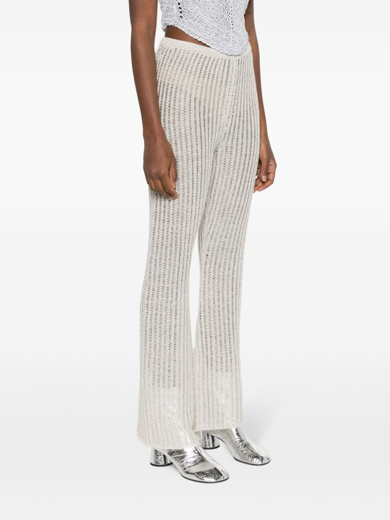 crochet-knit palazzo trousers 3