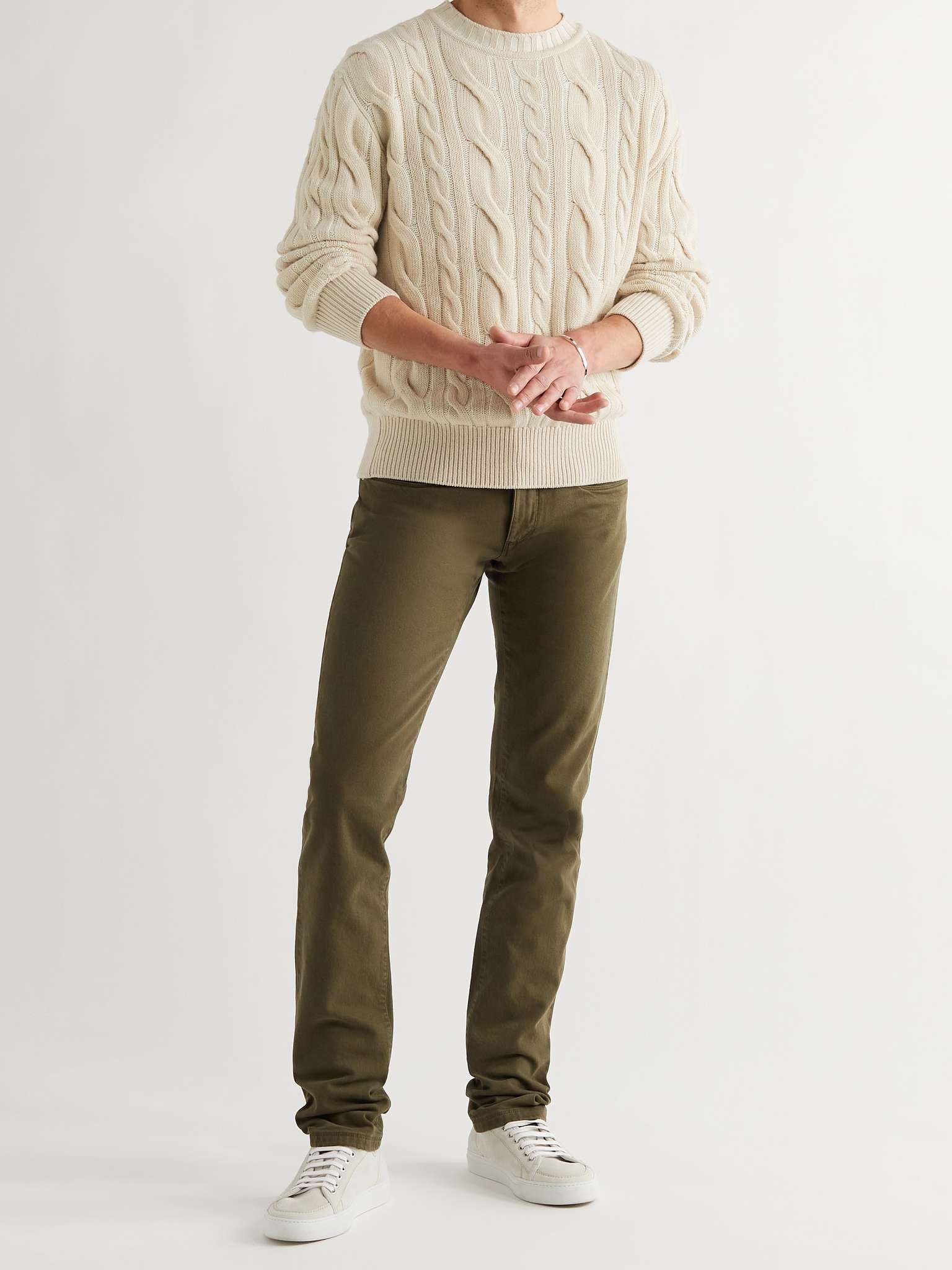 Cable-Knit Cashmere Sweater - 2