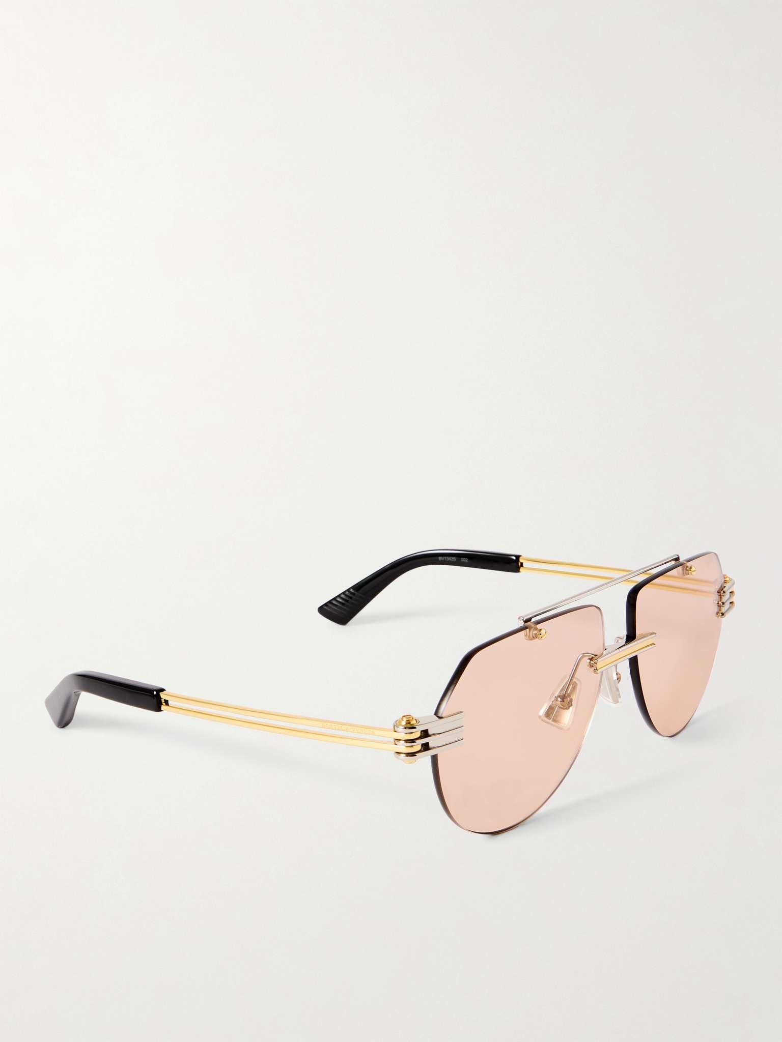 Aviator-Style Gold- and Silver-Tone Sunglasses - 3