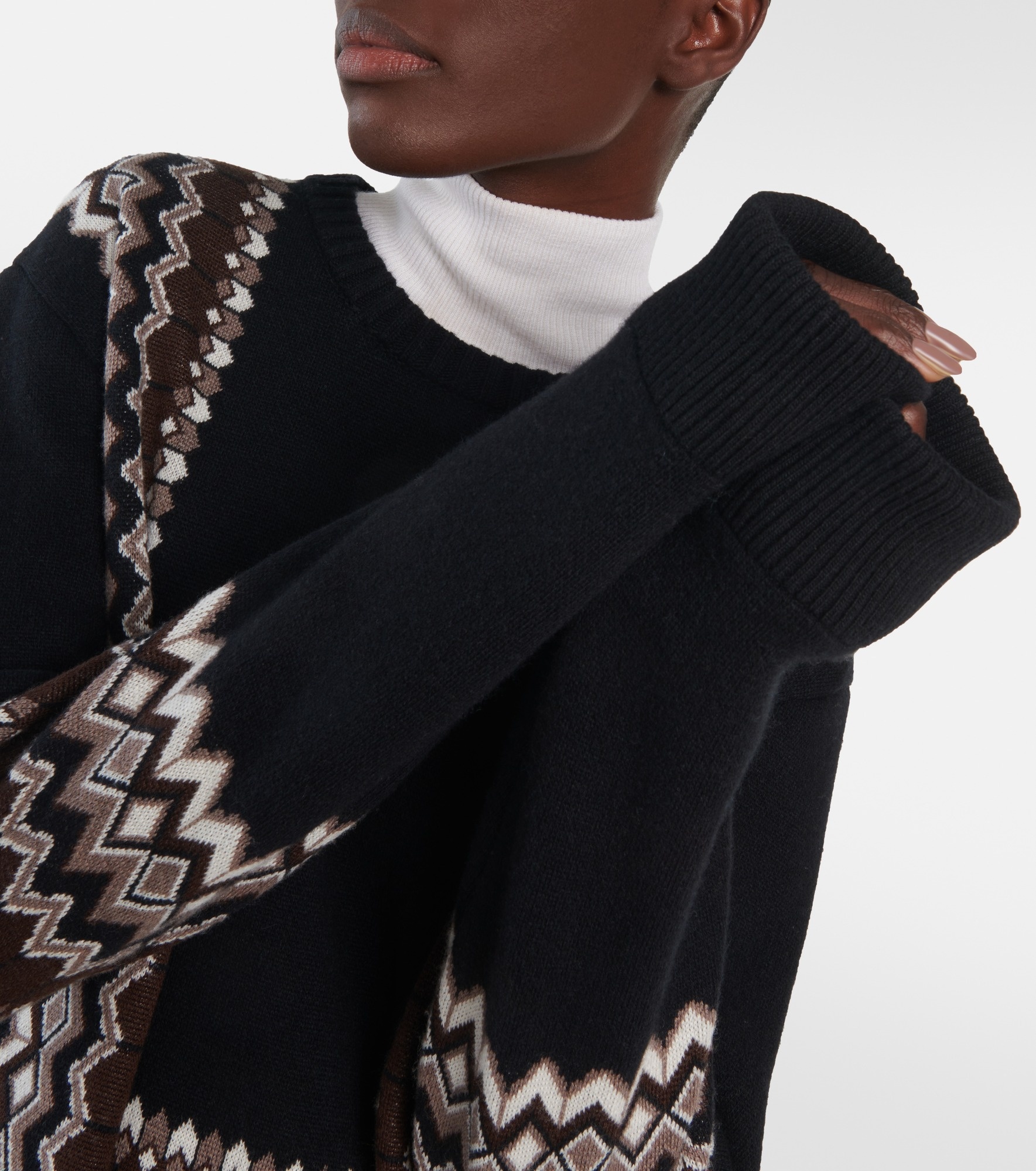 Wool-blend jacquard sweater - 4