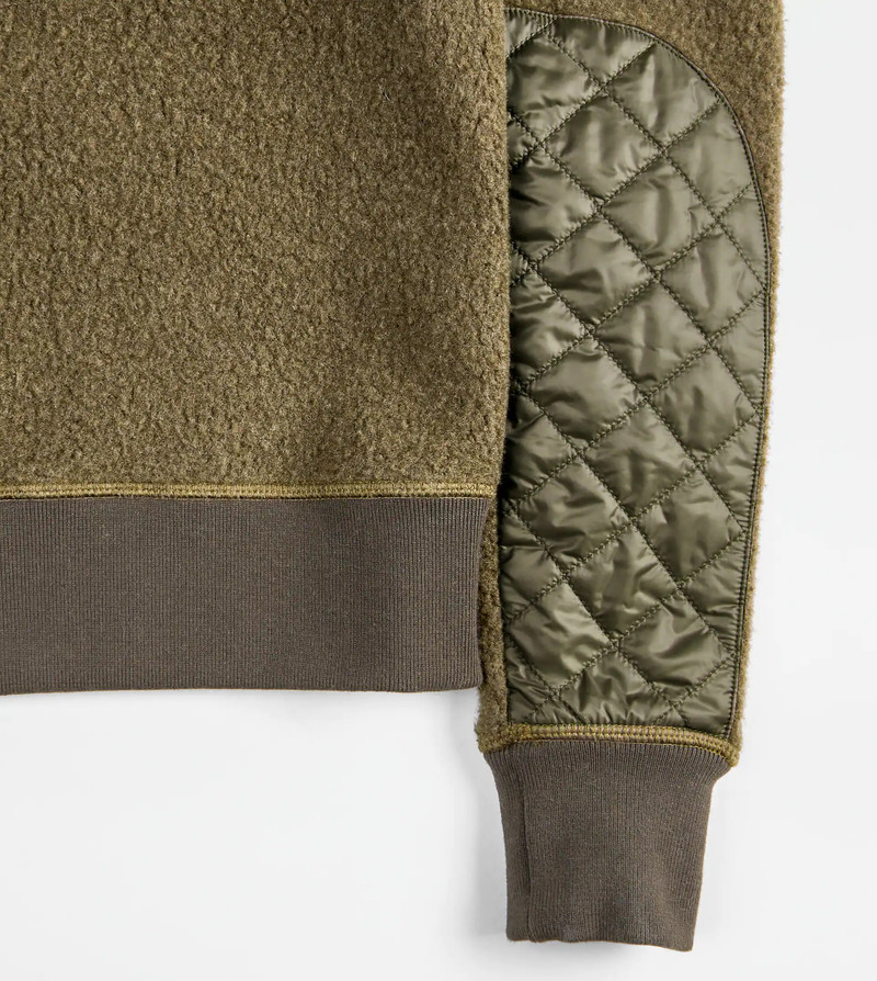 TOD'S CASHMERE BLEND SWEATSHIRT - GREEN 6