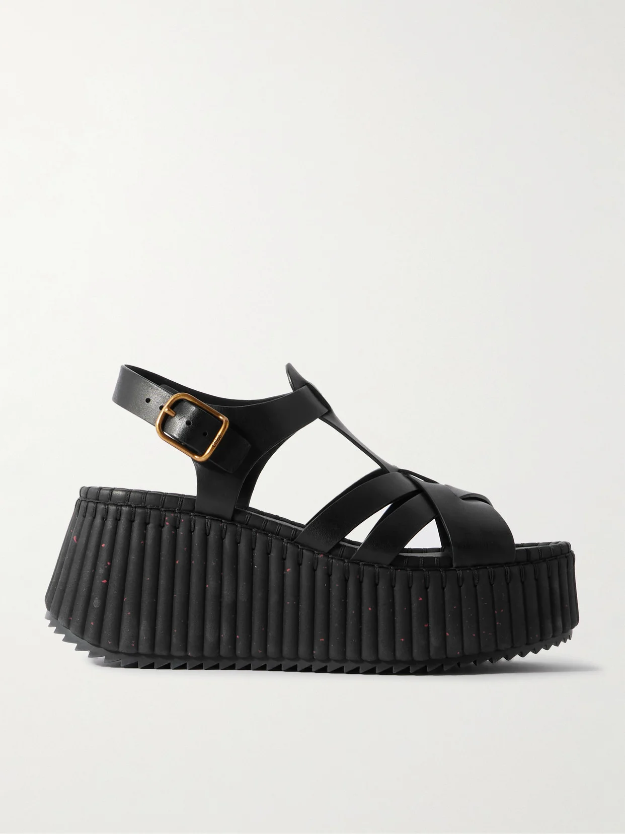 Nama Leather Platform Sandals - 1
