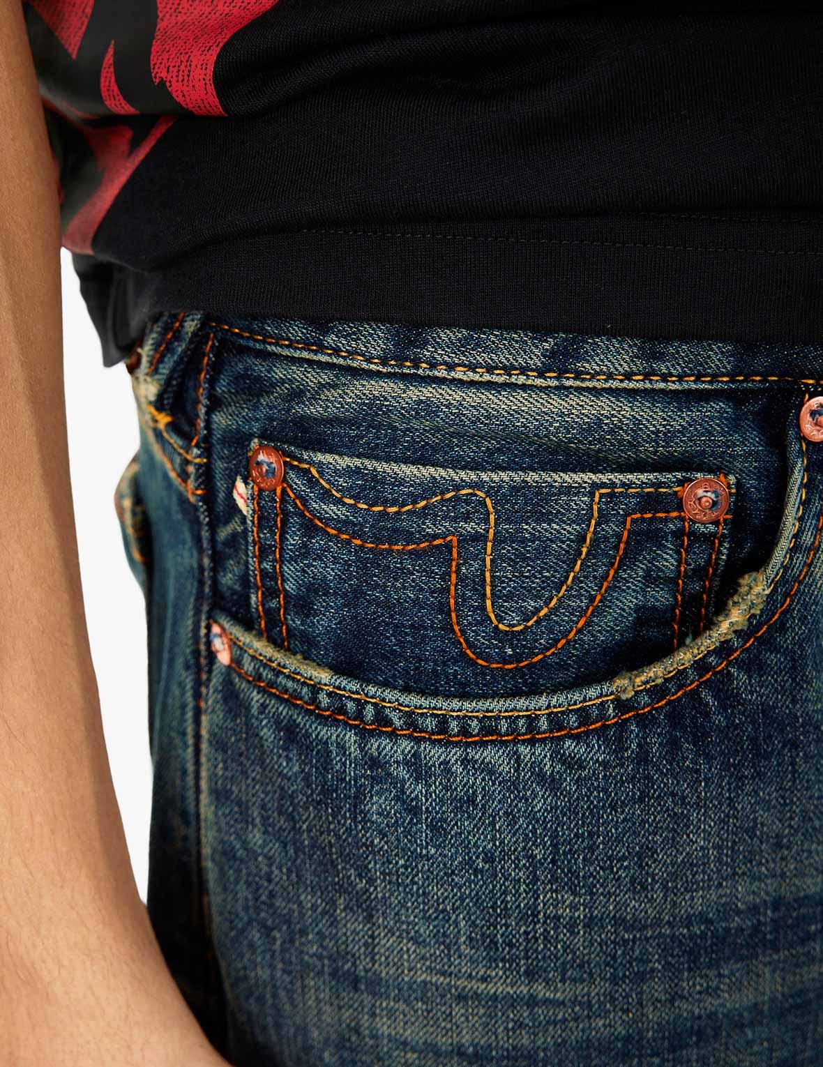 Seagull Appliqué Embroidery Regular Fit Jeans #2000 - 9