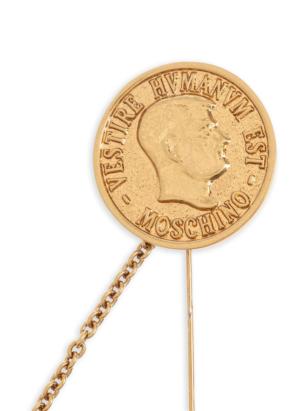 coin-design chain brooch - 4