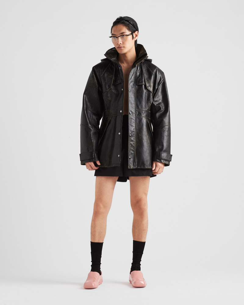 Prada Leather caban jacket outlook