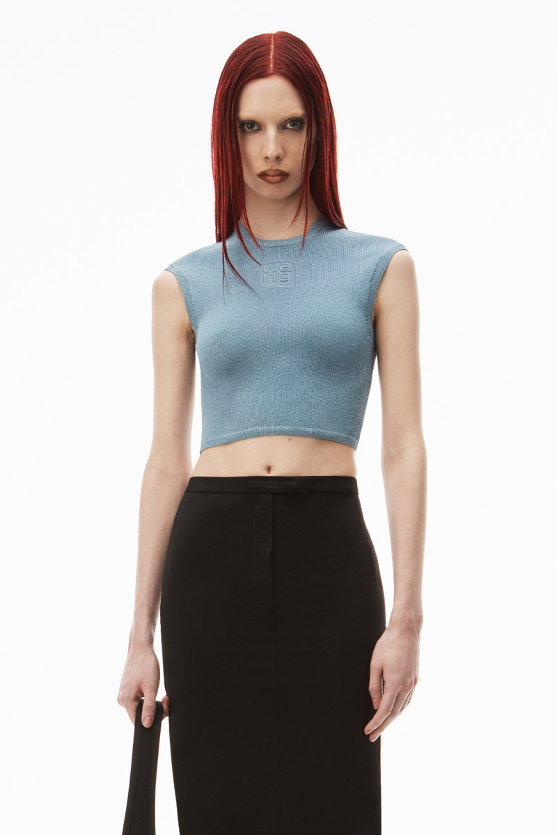 CROPPED TOP IN LUREX 2