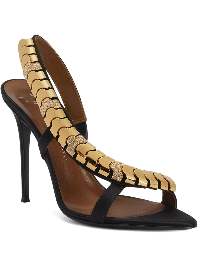 Giuseppe Zanotti 105mm Dafne Satin Slingback Sandals 1