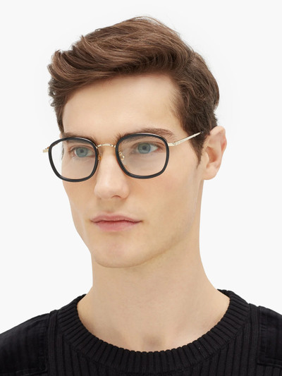 GUCCI Square metal and acetate glasses outlook