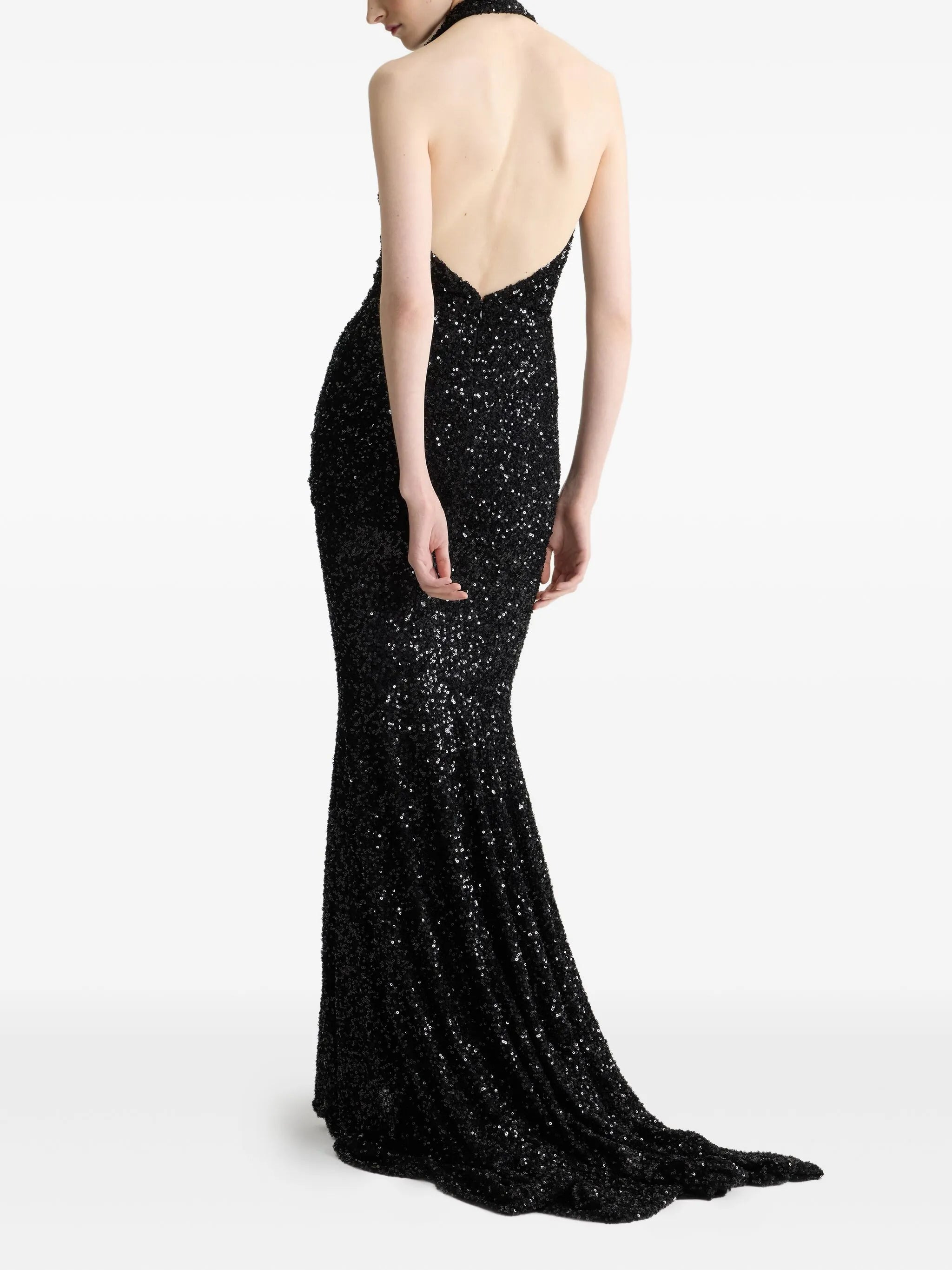 Patou Sequinned Halterneck Maxi Dress - 4