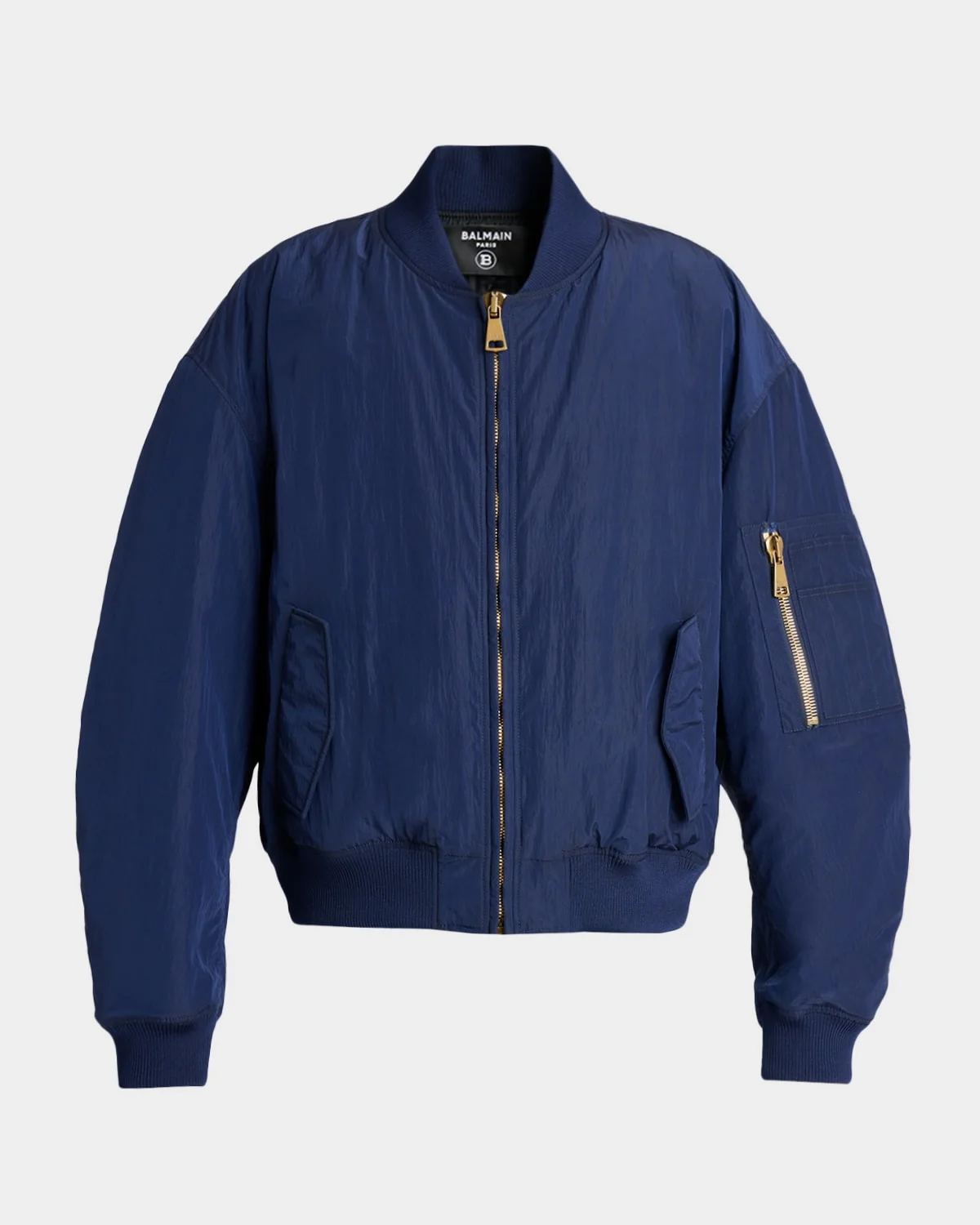 Men's Vintage Embroidered Bomber Jacket - 1