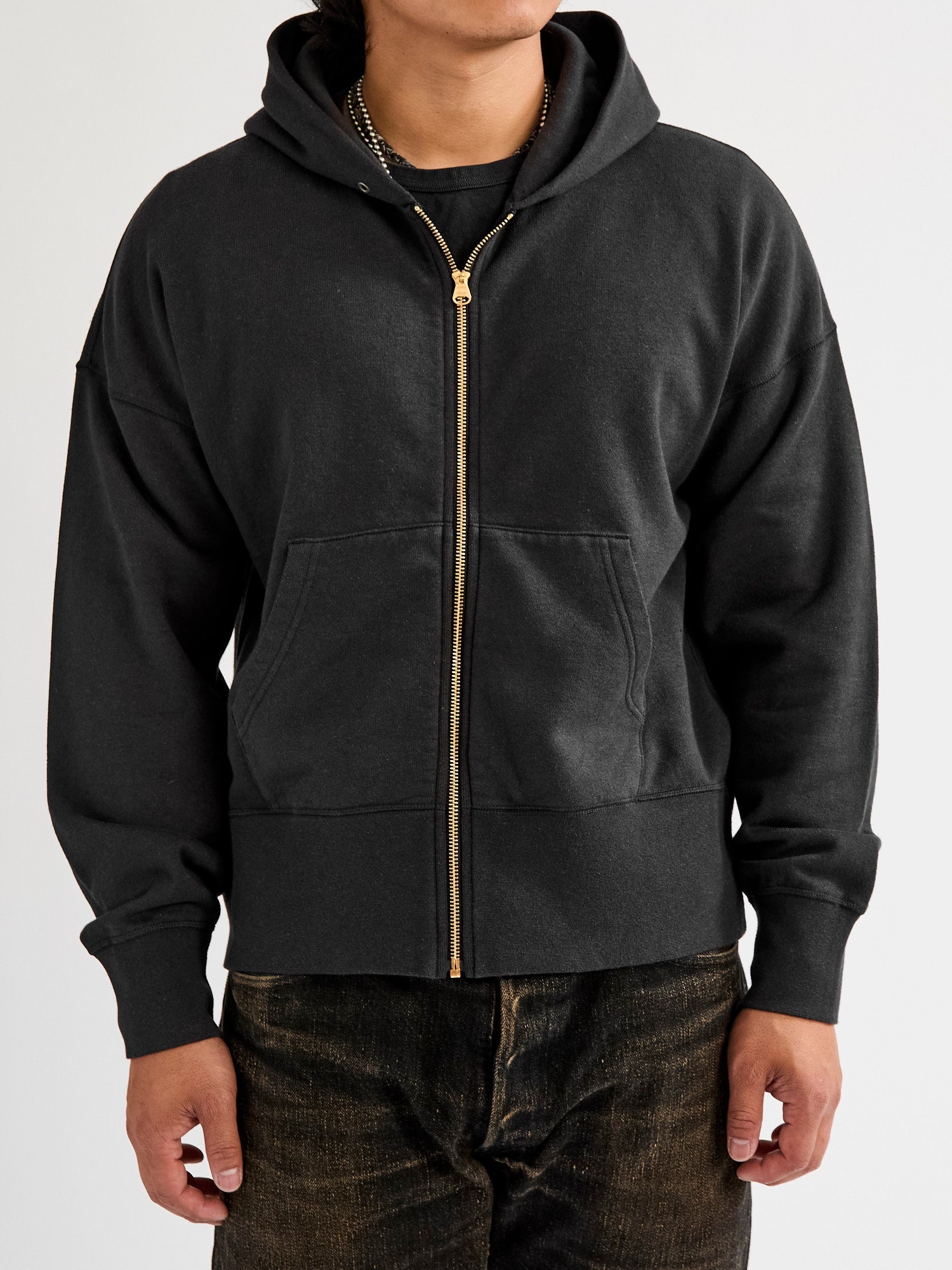 Court Zip Hoodie C/WS in Black - 2