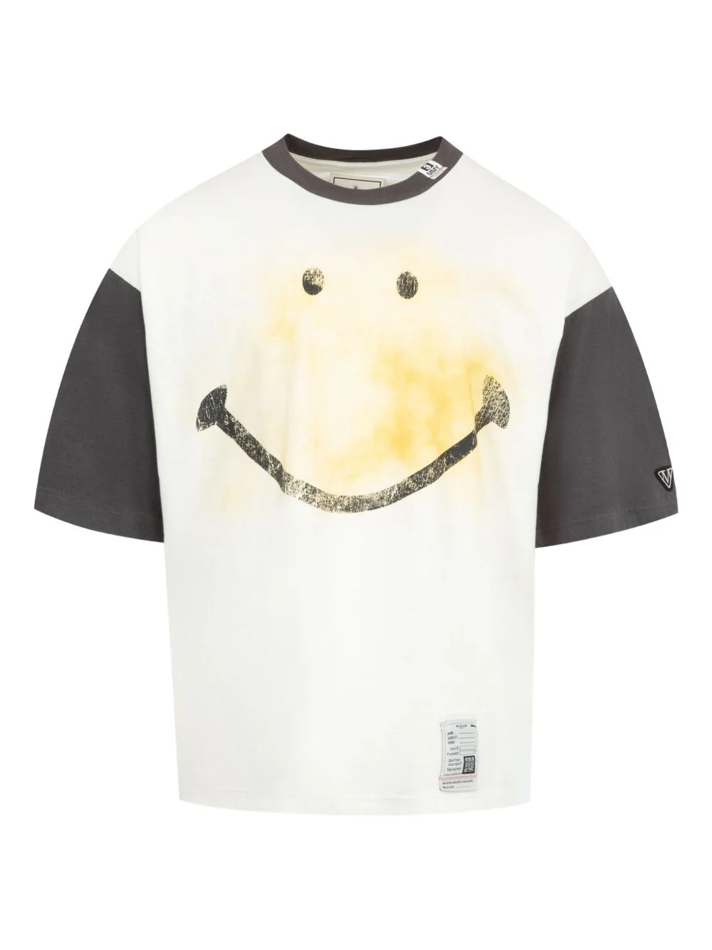smiley face-print T-shirt - 1