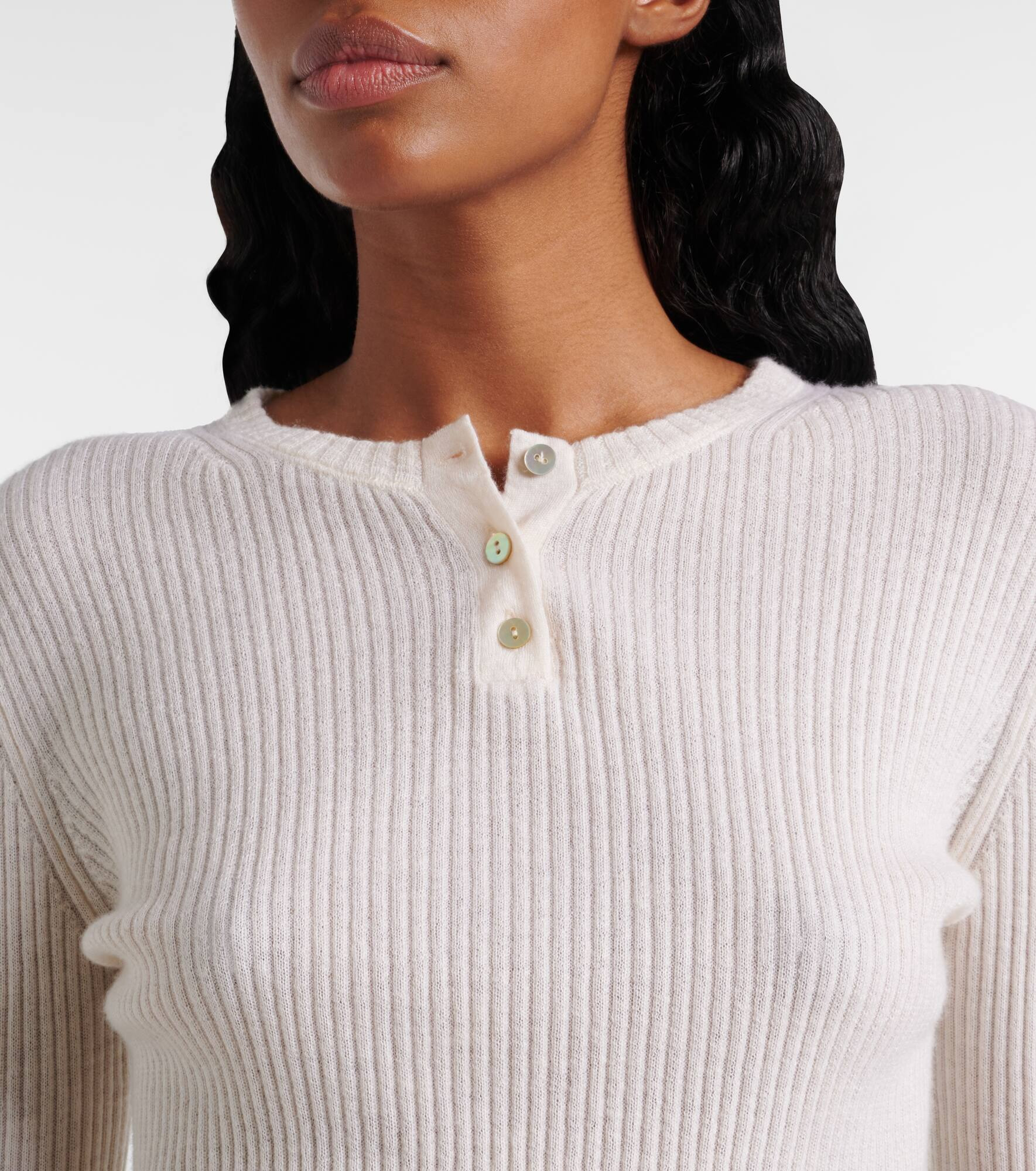 Cashmere and silk Henley shirt - 4