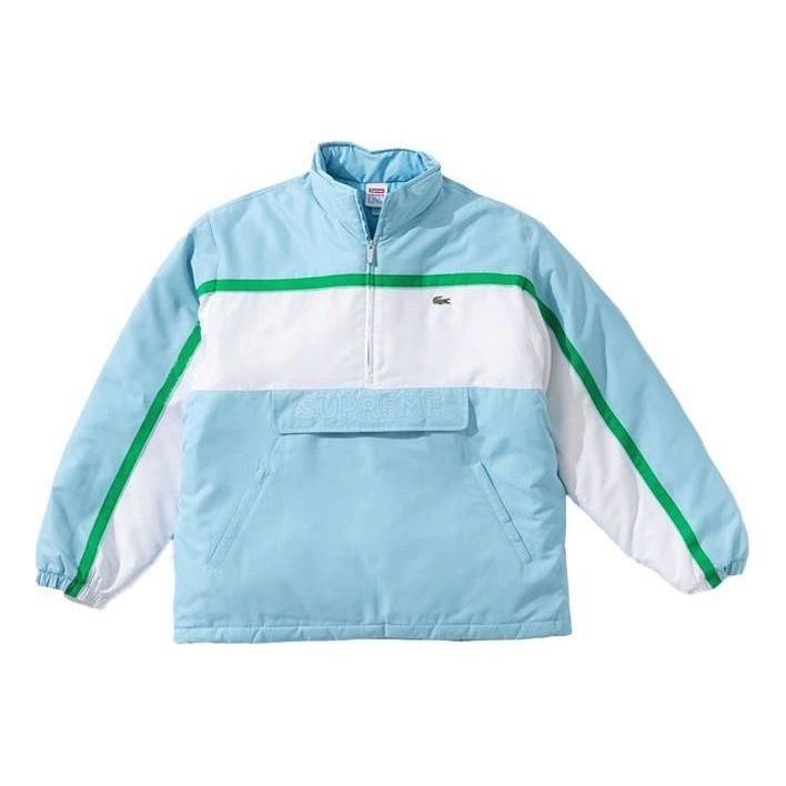 Supreme x Lacoste Puffy Half Zip Pullover 'Light Blue' SUP-FW19-547 - 1