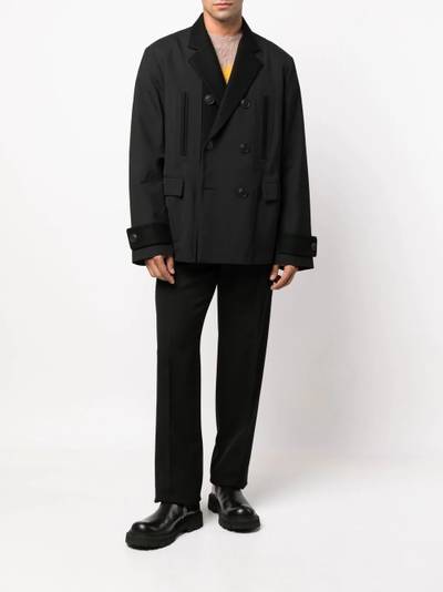 sacai double-breasted jacket outlook