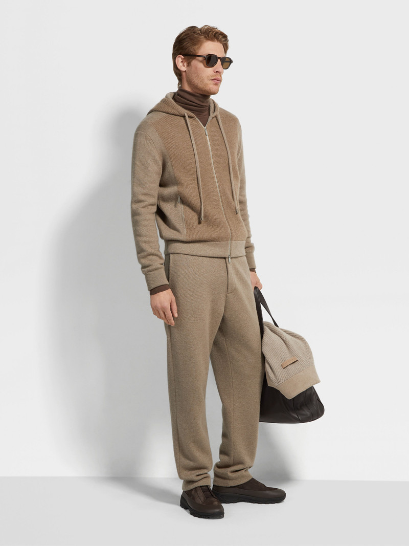 LIGHT TAUPE MÉLANGE OASI CASHMERE PANTS 3