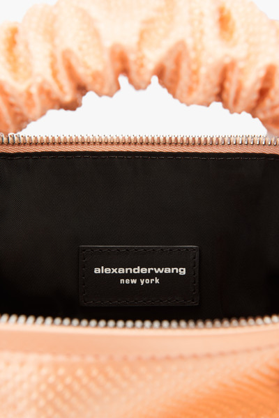 Alexander Wang SCRUNCHIE MINI BAG IN SATIN WITH CLEAR BEADS outlook
