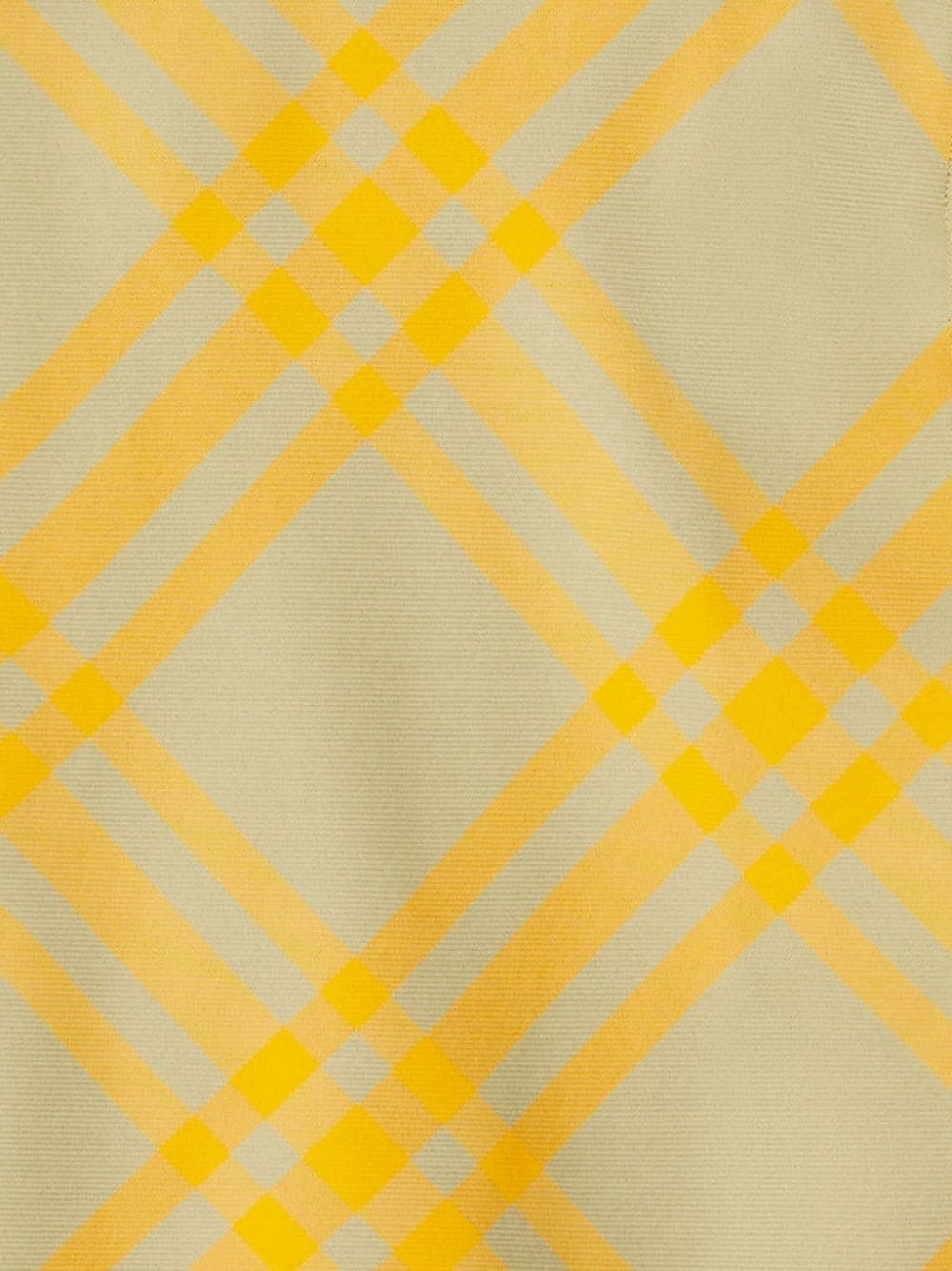 check-pattern frayed kilt - 5