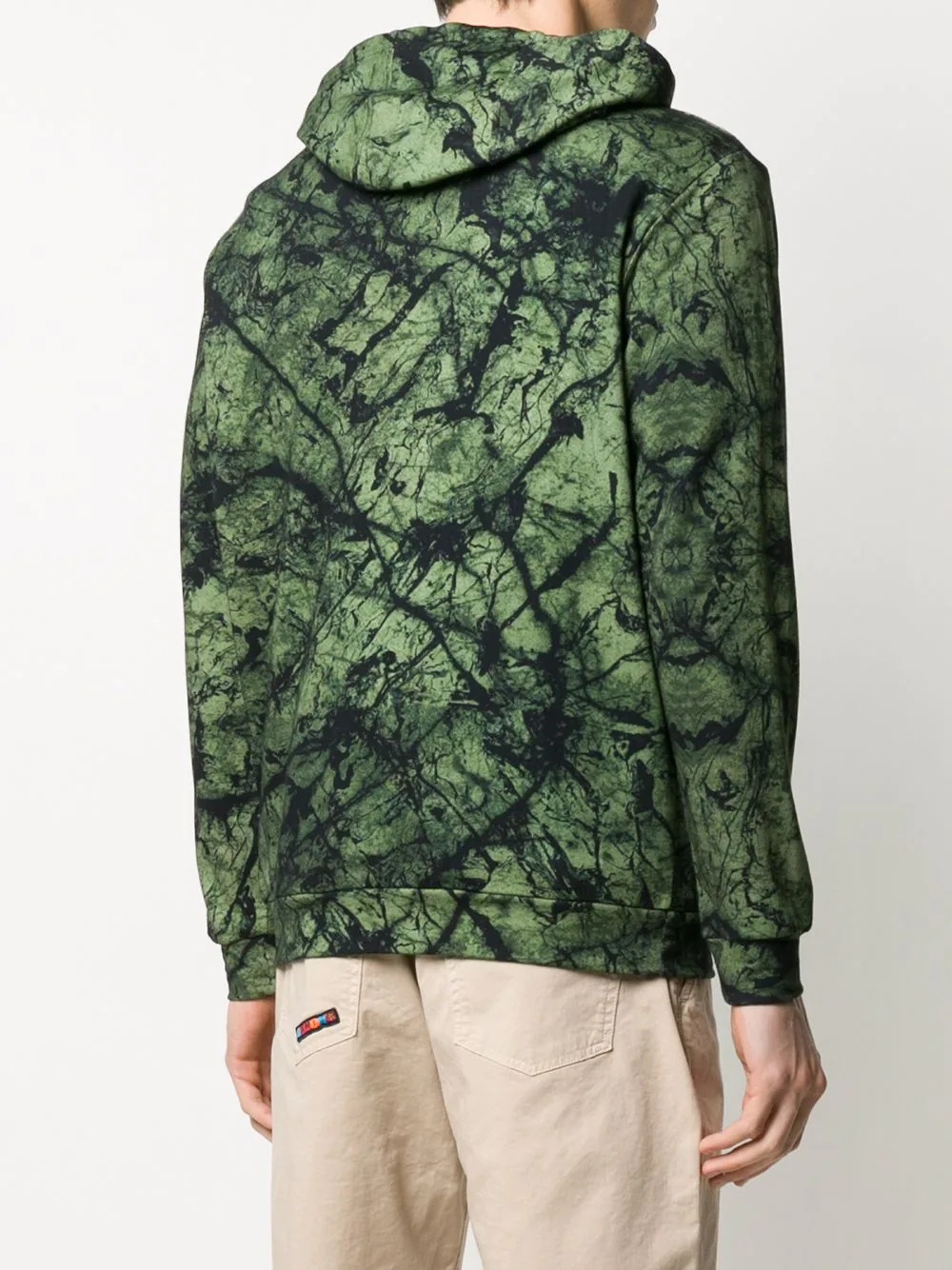 abstract print zipped hoodie - 4