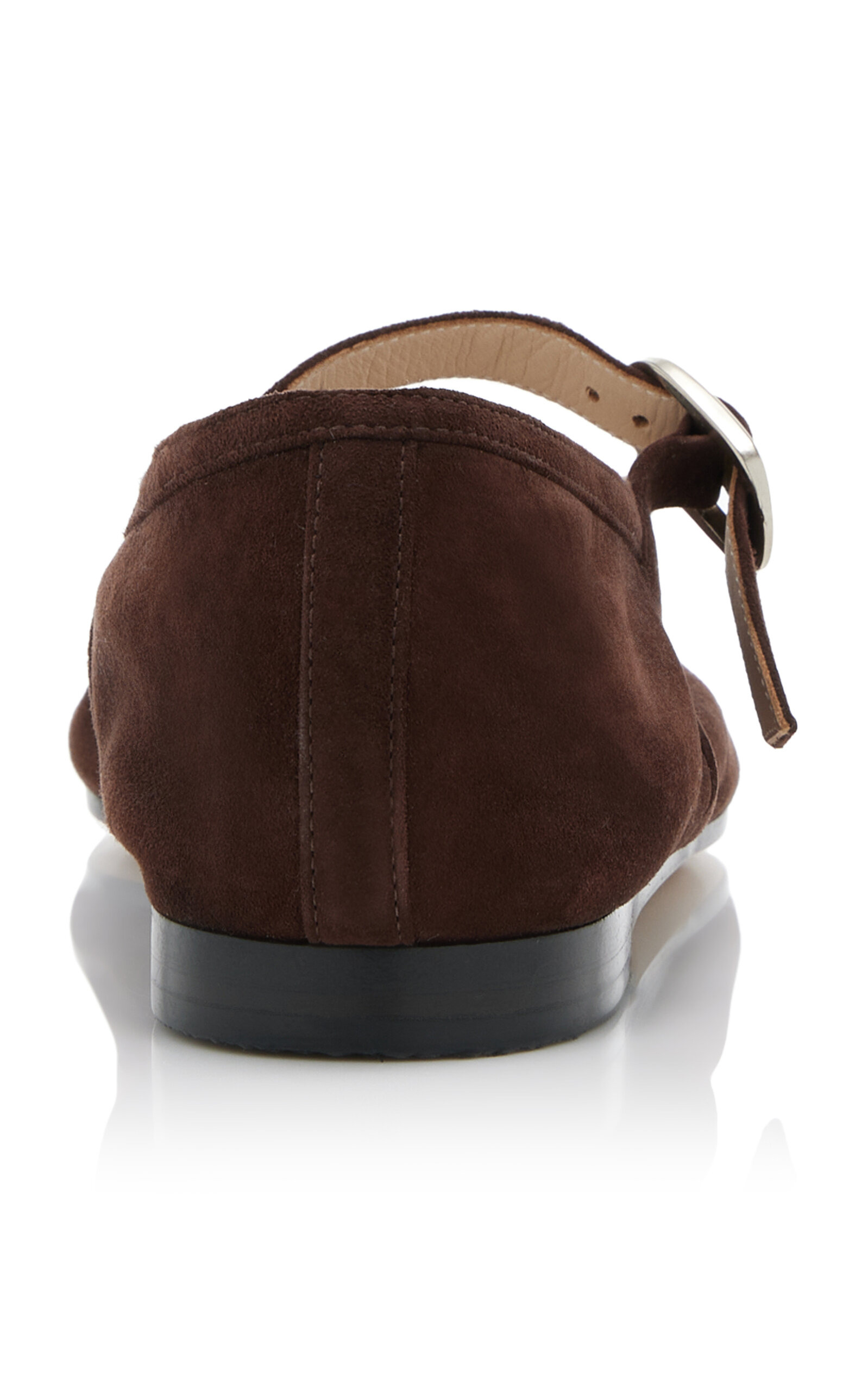 Suede Mary Jane Flats brown - 5